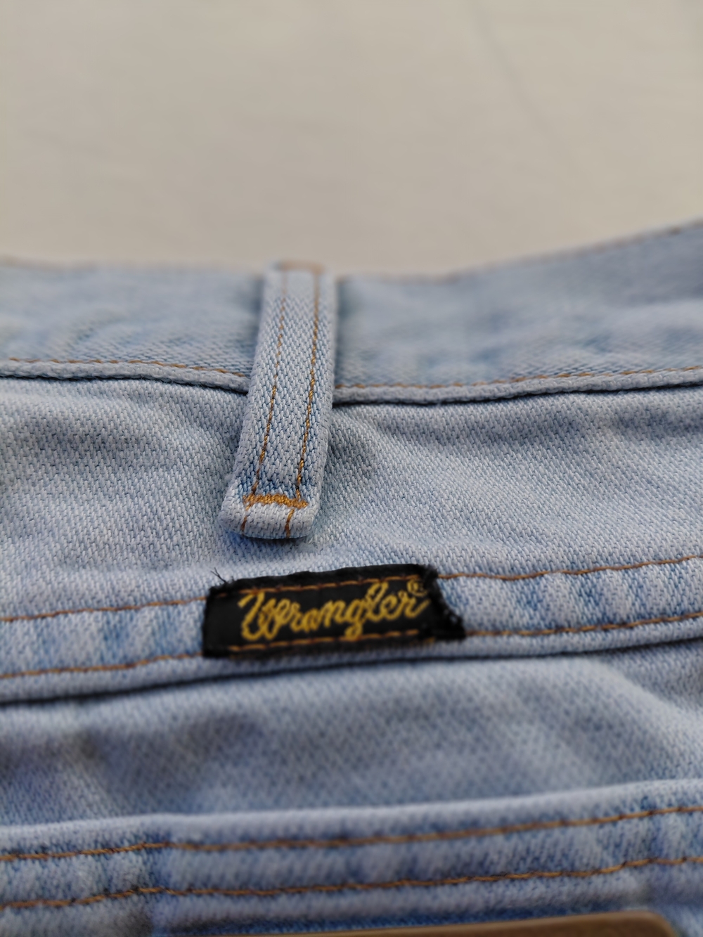 Rare Vintage 1970s Wrangler Light Wash Straight Bootcut Jeans 28 - Picture 8 of 14